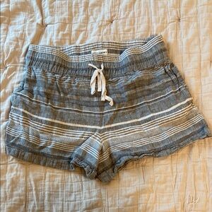 Artisan Ny Blue and White High Waist Women Shorts